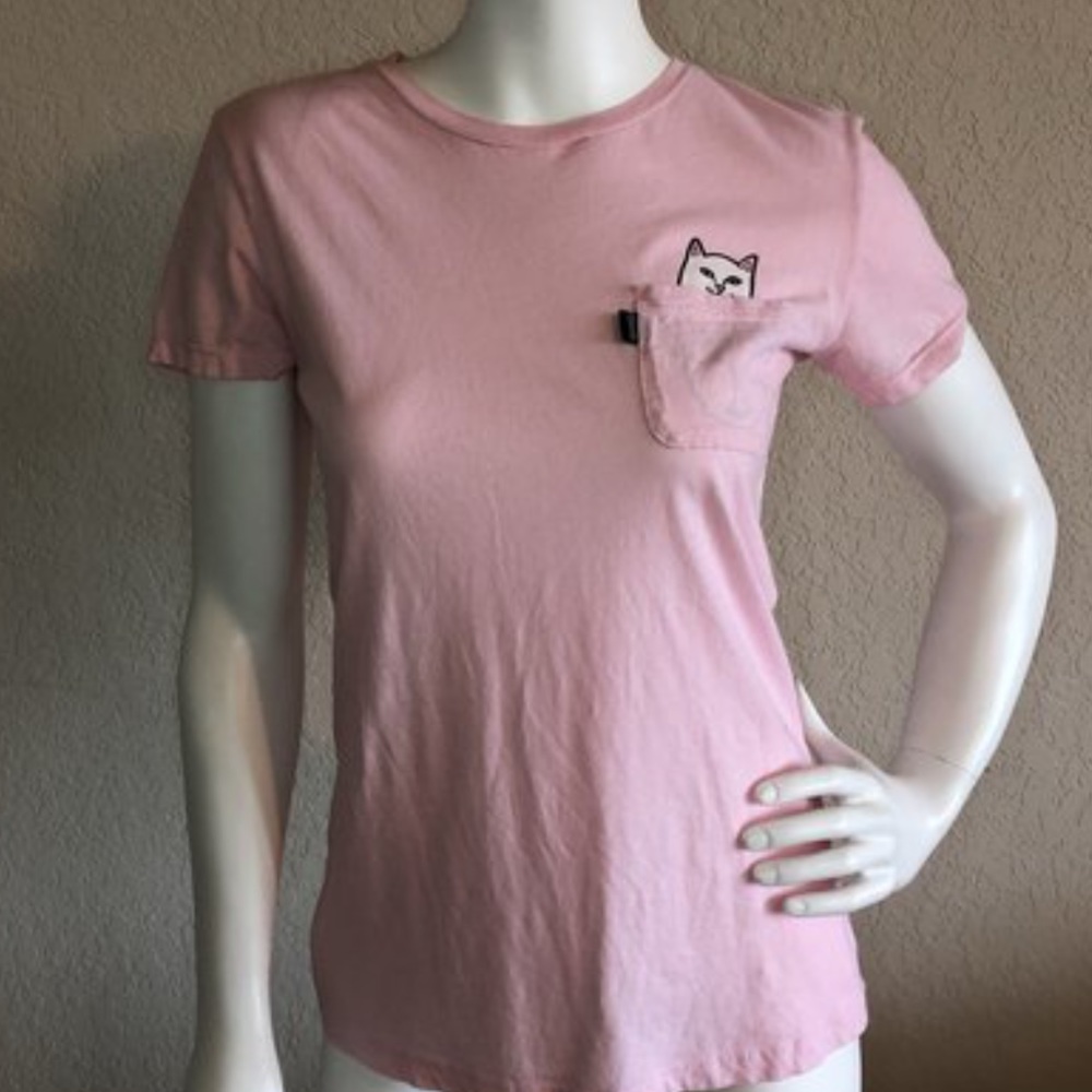 Pink rip n dip tee